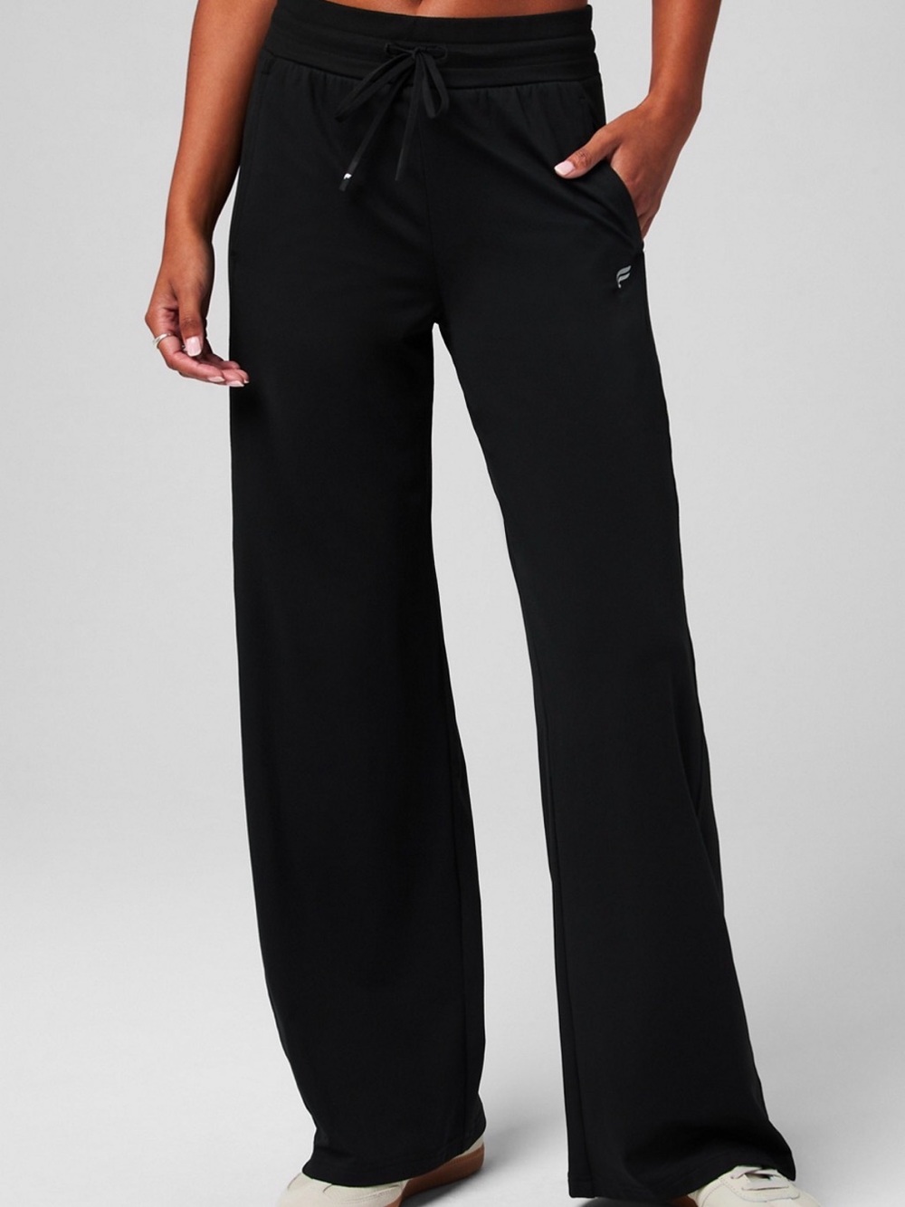 Fabletics Black Cloud Jersey Wide Leg Pants